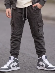 Spodnie dekatyzowane cargo acid brown / DESPACITO