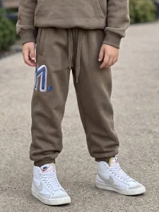 Spodnie ocieplane relaxed fit / khaki