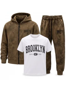 Dres 3-częściowy BROOKLYN / vintage wash brown
