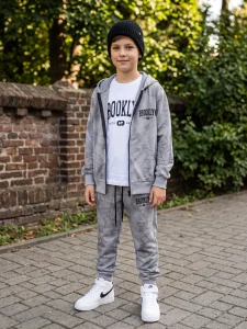 Dres 3-częściowy BROOKLYN / vintage wash light grey
