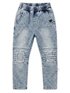 Spodnie jeansowe z przeszyciami / niebieskie ALL FOR KIDS