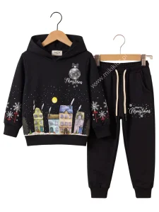 Komplet świąteczny CHRISTMAS / czarny