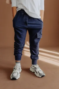 Spodnie dekatyzowane bojówki / vinage deep navy NUNU
