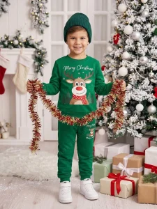 Komplet świąteczny RUDOLF / zielony