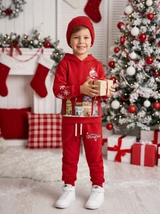 Komplet świąteczny CHRISTMAS / czerwony