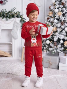 Komplet świąteczny RUDOLF / czerwony 