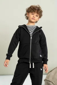 Bluza rozpinana WOLF / czarna MASHMNIE