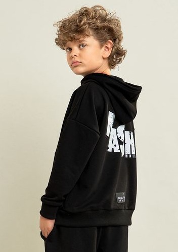 Bluza WOLF z kapturem / czarna MASHMNIE