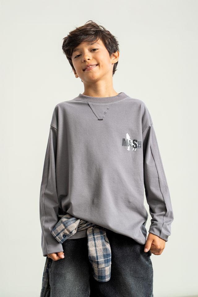 Longsleeve MASH / szary MASHMNIE