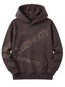 Bluza z grawerowanym nadrukiem / czekolada DESPACITO 