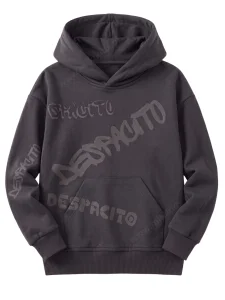 Bluza z grawerowanym nadrukiem / stalowy DESPACITO 